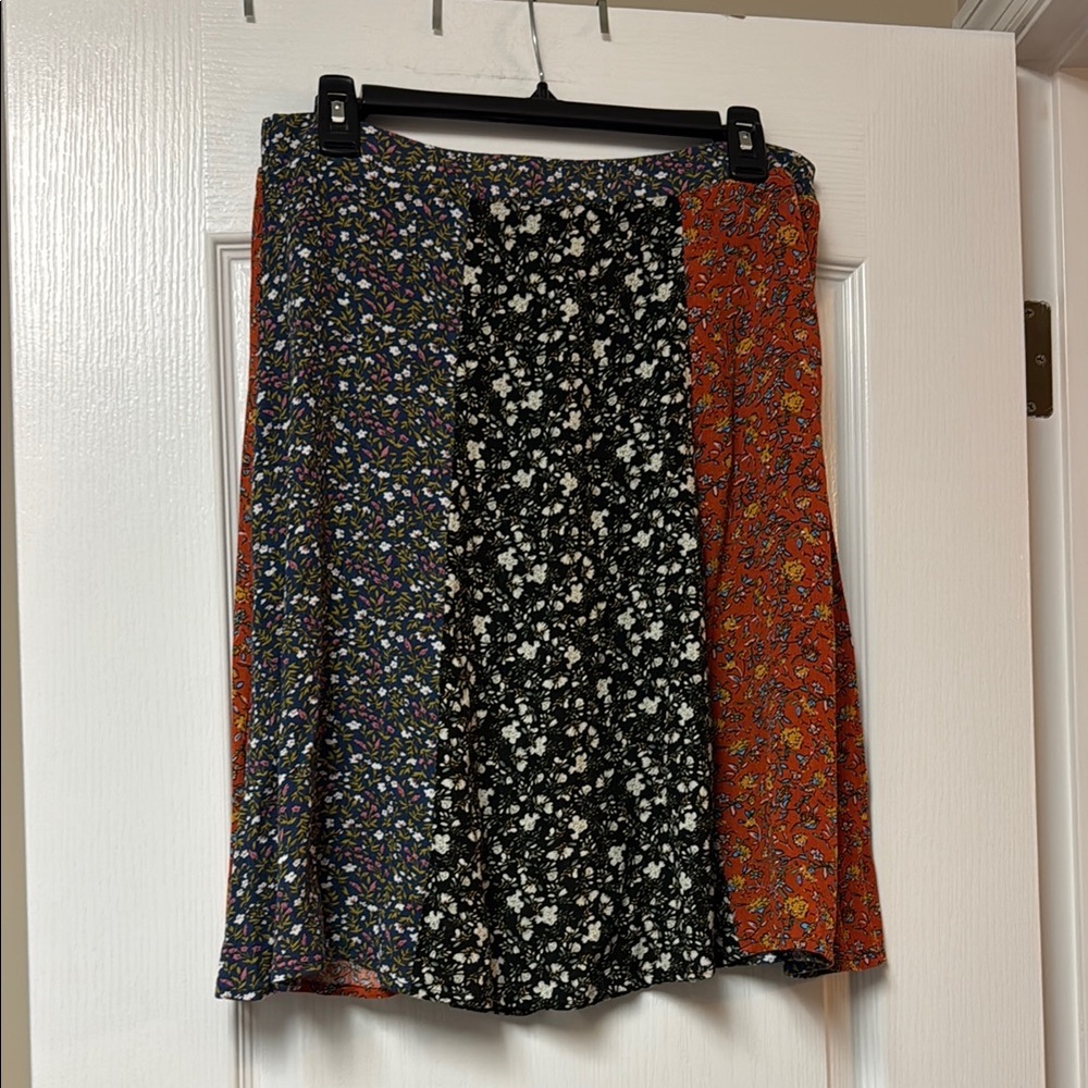 NATURAL LIFE Floral Patchwork A-Line Skirt